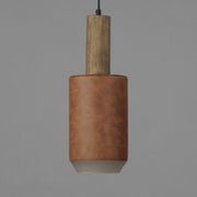 Maxim 10092WWDTN Scout 1 Light LED Pendant | Weathered Wood / Tan Leather