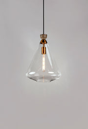 Maxim 10101CLWOAB Abbott 1 Light Pendant | Weathered Oak / Antique Brass