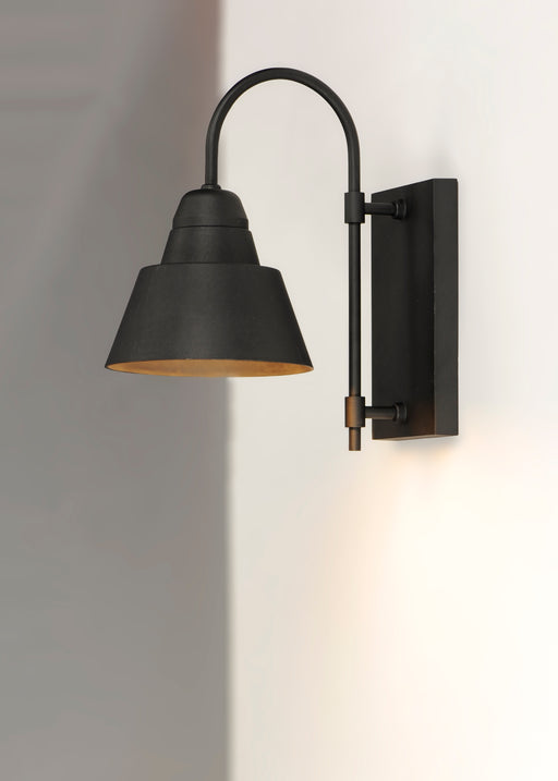 Maxim 10103BK Shoreline 1 Light Outdoor Wall Sconce | Black