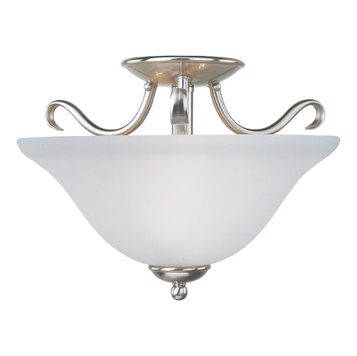 Maxim 10120FTSN Basix 2 Light Semi Flush Mount | Satin Nickel