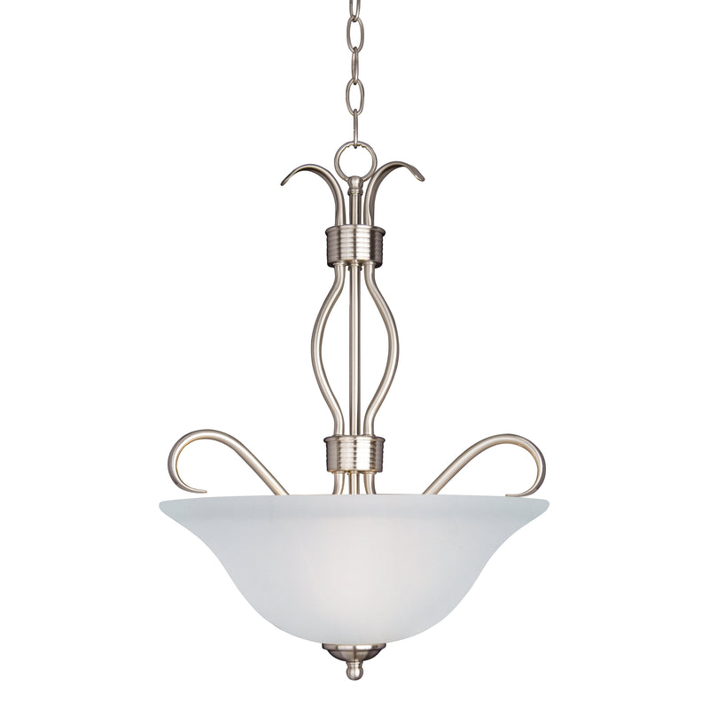Maxim 10121FTSN Basix 3 Light Invert Bowl Pendant | Satin Nickel