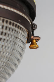 Maxim 10180OIAB Portside 1 Light Flush Mount | Oil Rubbed Bronze / Antique Brass