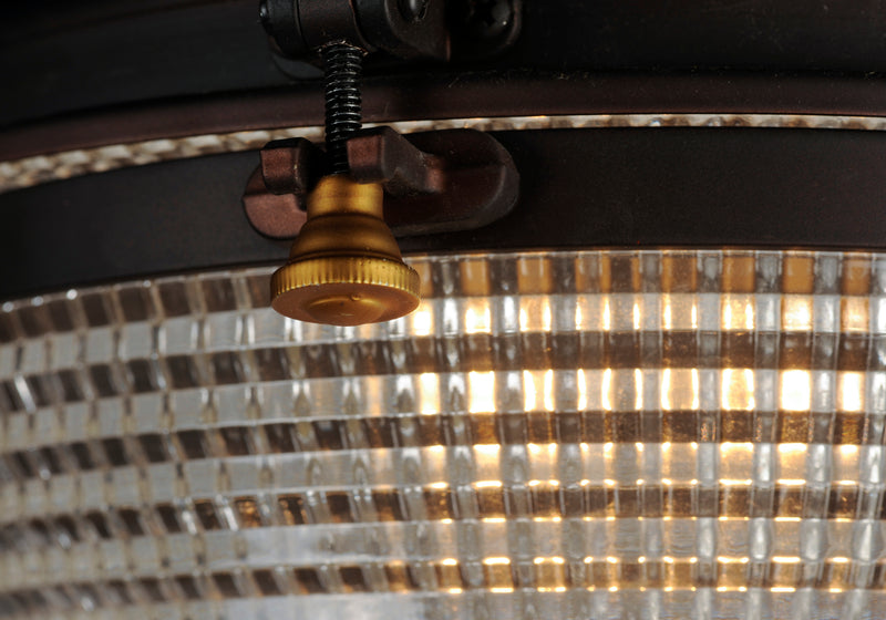 Maxim 10180OIAB Portside 1 Light Flush Mount | Oil Rubbed Bronze / Antique Brass