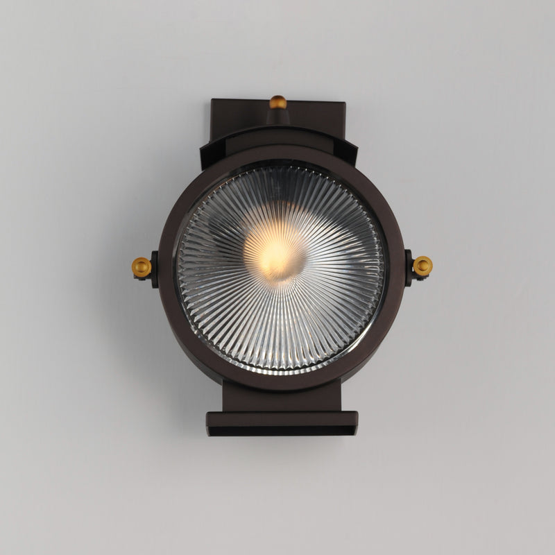 Maxim 10181OIAB Portside 1 Light Outdoor Wall Sconce | Oil Rubbed Bronze / Antique Brass