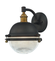 Maxim 10182OIAB Portside 10" Outdoor Wall Sconce | Oil Rubbed Bronze / Antique Brass