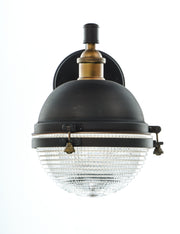 Maxim 10182OIAB Portside 10" Outdoor Wall Sconce | Oil Rubbed Bronze / Antique Brass