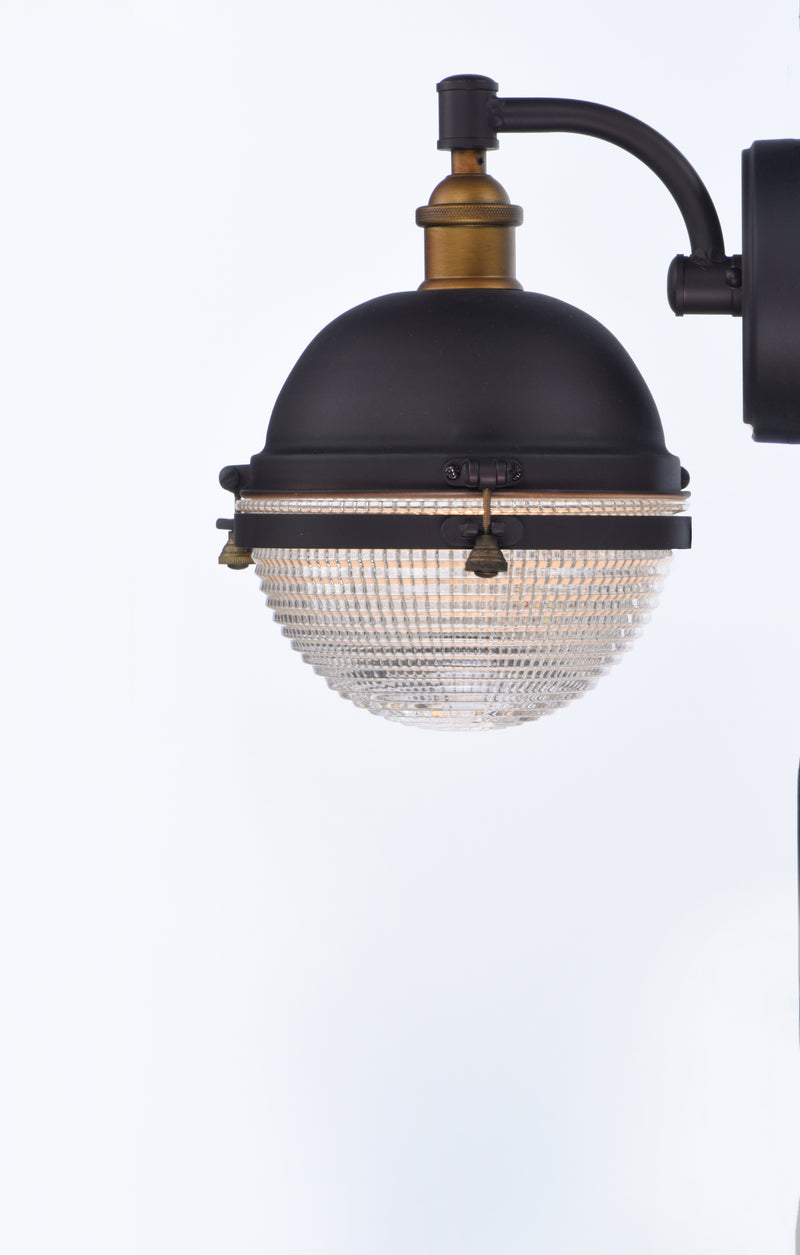 Maxim 10182OIAB Portside 10" Outdoor Wall Sconce | Oil Rubbed Bronze / Antique Brass