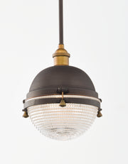 Maxim 10184OIAB Portside 10" Outdoor Pendant | Oil Rubbed Bronze / Antique Brass