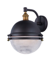Maxim 10186OIAB Portside 12" Outdoor Wall Sconce | Oil Rubbed Bronze / Antique Brass