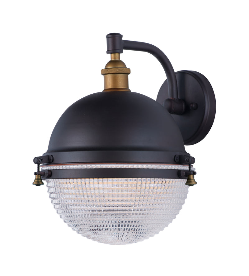 Maxim 10186OIAB Portside 12" Outdoor Wall Sconce | Oil Rubbed Bronze / Antique Brass