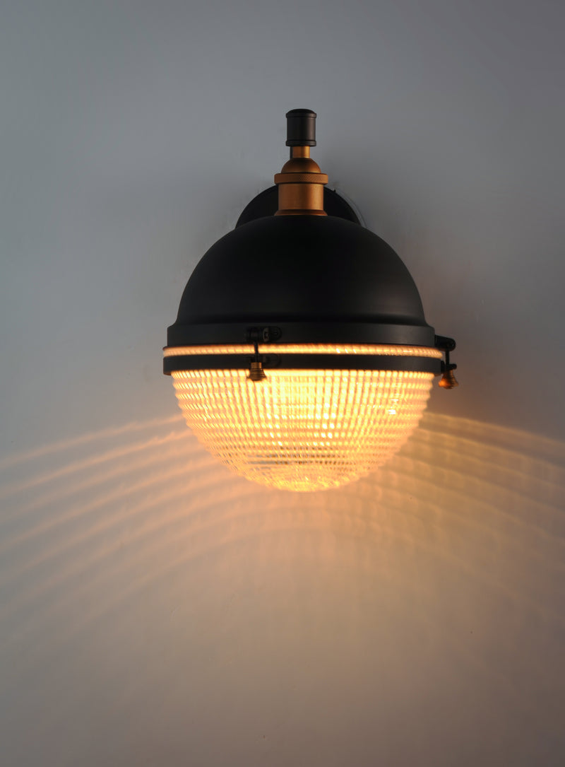 Maxim 10186OIAB Portside 12" Outdoor Wall Sconce | Oil Rubbed Bronze / Antique Brass