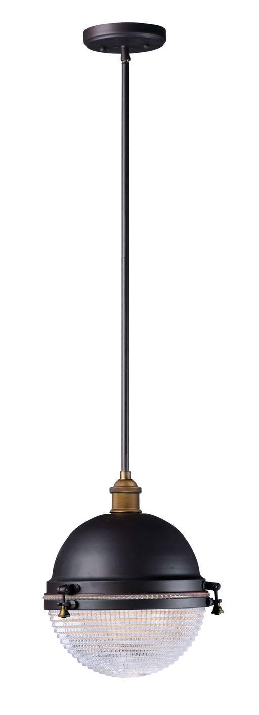 Maxim 10187OIAB Portside 12" Outdoor Pendant | Oil Rubbed Bronze / Antique Brass