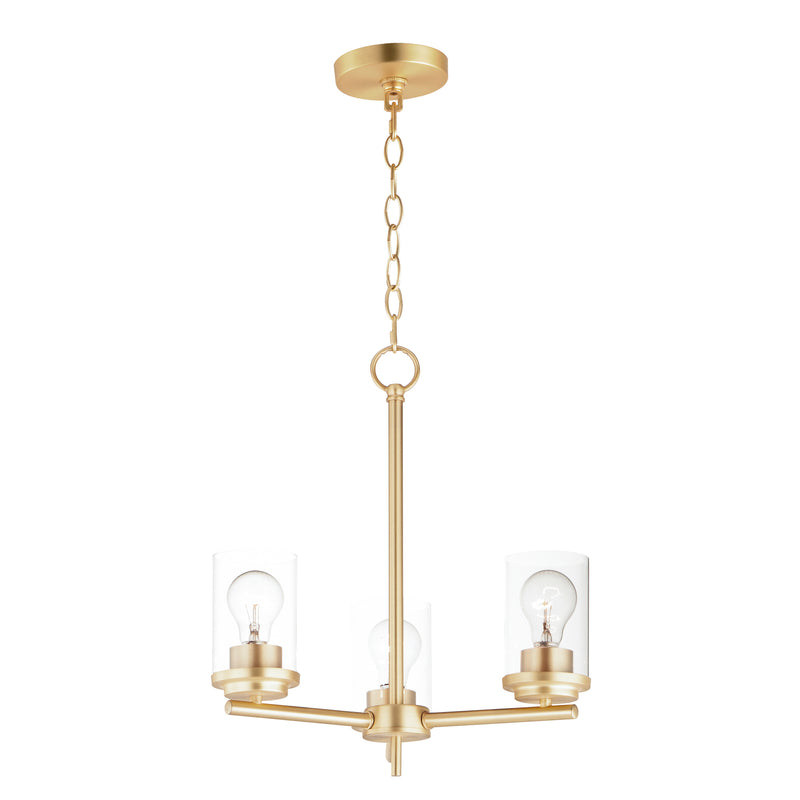 Maxim 10203CLSBR Corona 3 Light Chandelier | Satin Brass