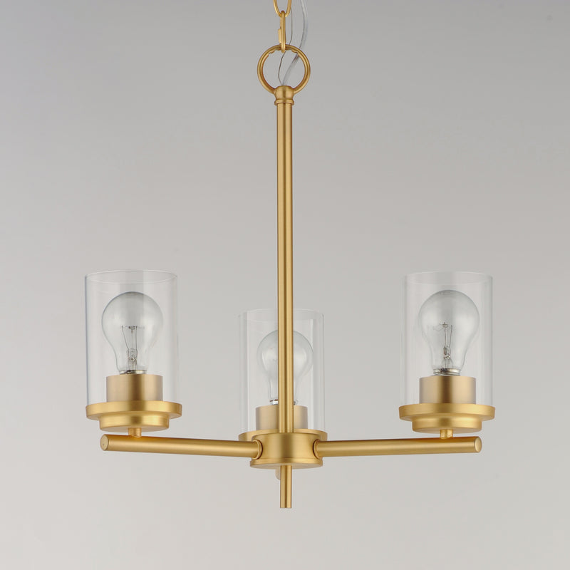 Maxim 10203CLSBR Corona 3 Light Chandelier | Satin Brass