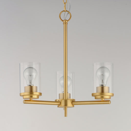 Maxim 10203CLSBR Corona 3 Light Chandelier | Satin Brass