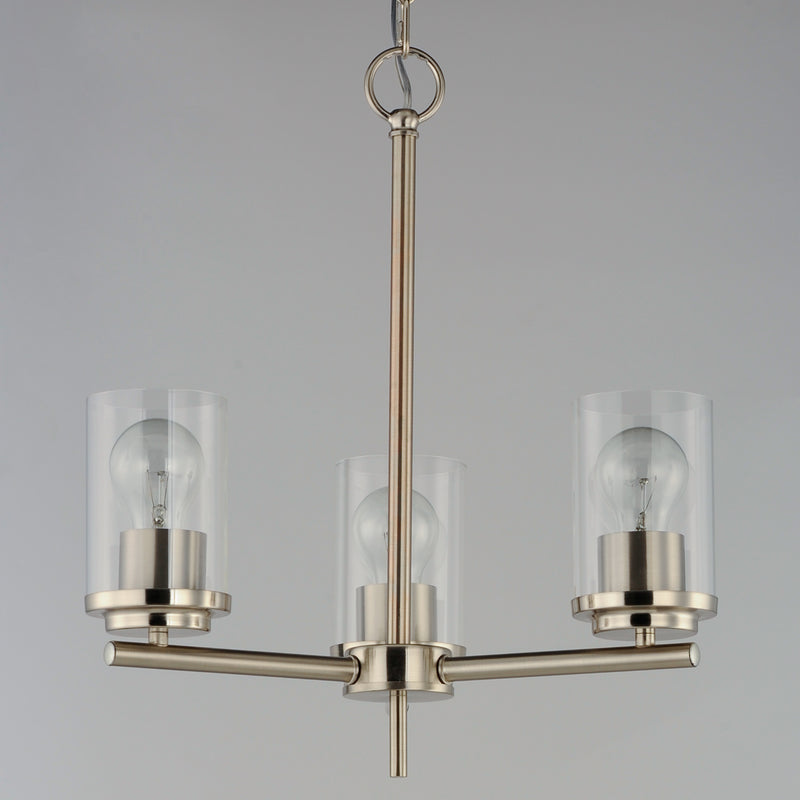 Maxim 10203CLSN Corona 3 Light Chandelier | Satin Nickel