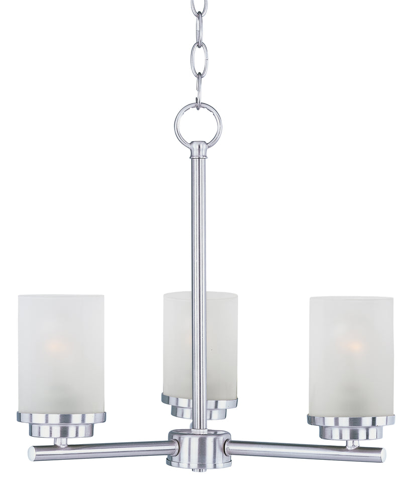 Maxim 10203FTSN Corona 3 Light Chandelier | Satin Nickel