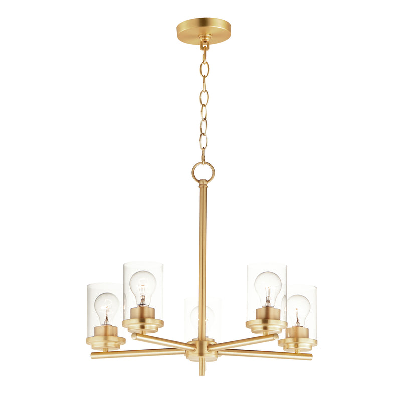 Maxim 10205CLSBR Corona 5 Light Chandelier | Satin Brass