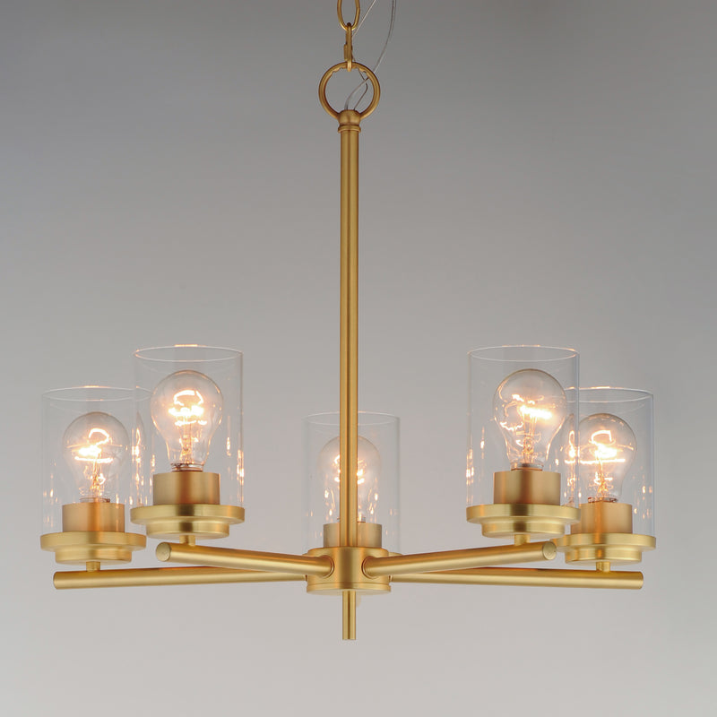 Maxim 10205CLSBR Corona 5 Light Chandelier | Satin Brass