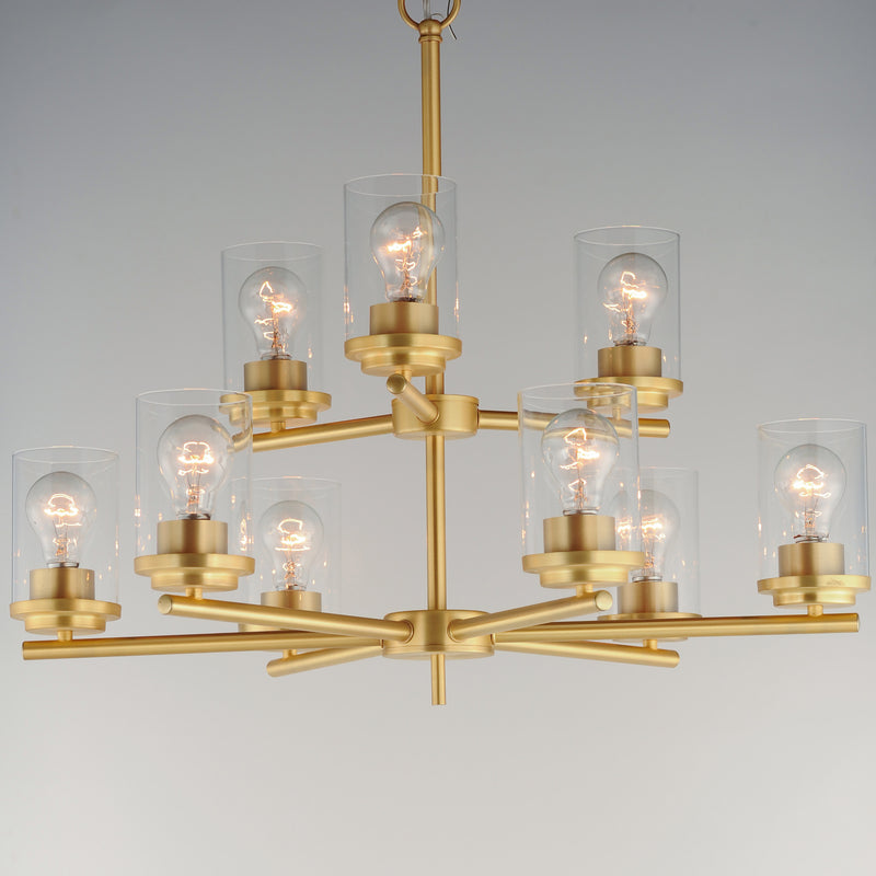 Maxim 10206CLSBR Corona 9 Light Chandelier | Satin Brass