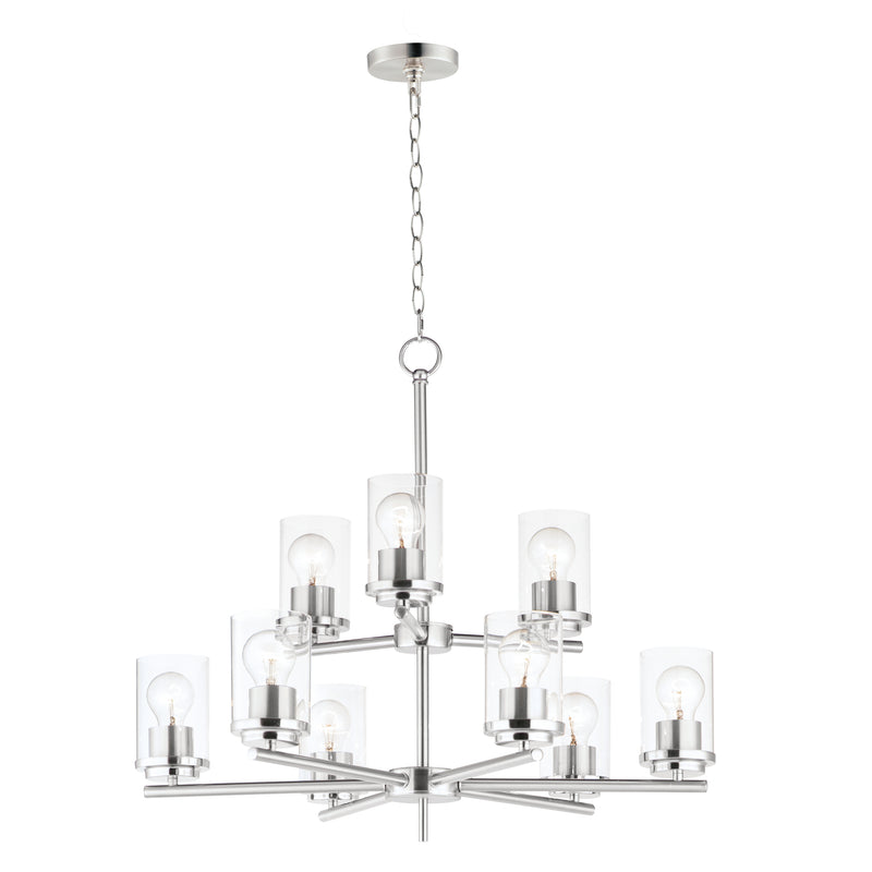 Maxim 10206CLSN Corona 9 Light Chandelier | Satin Nickel