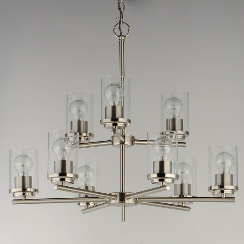 Maxim 10206CLSN Corona 9 Light Chandelier | Satin Nickel