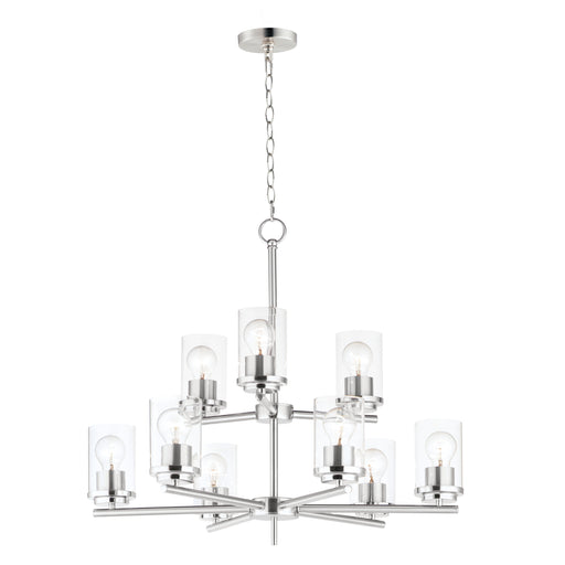 Maxim 10206CLSN Corona 9 Light Chandelier | Satin Nickel