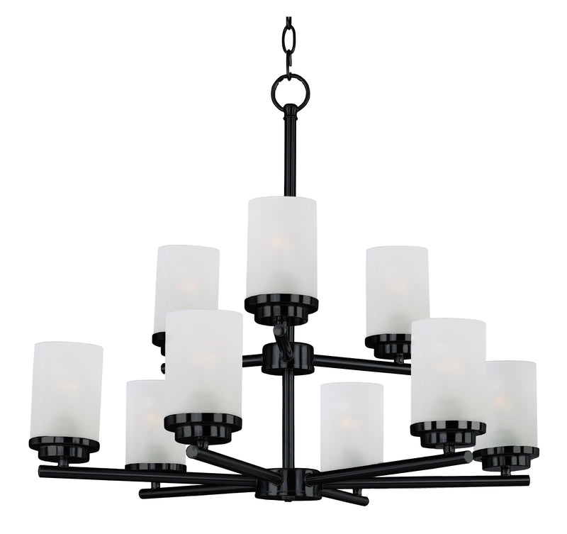Maxim 10206FTBK Corona 9 Light Chandelier | Black