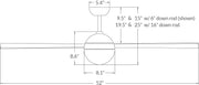 Modern Fan Company Ball LED 52" Gloss White Ceiling Fan with Maple Blades and Wall Control - ALCOVE LIGHTING