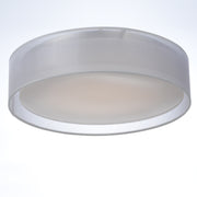 Maxim 10220WO Prime 16" LED Flush Mount | White Organza