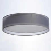 Maxim 10220WO Prime 16" LED Flush Mount | White Organza