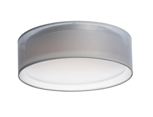 Maxim 10220WO Prime 16" LED Flush Mount | White Organza