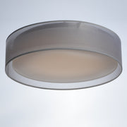 Maxim 10222WO Prime 20" LED Flush Mount | White Organza