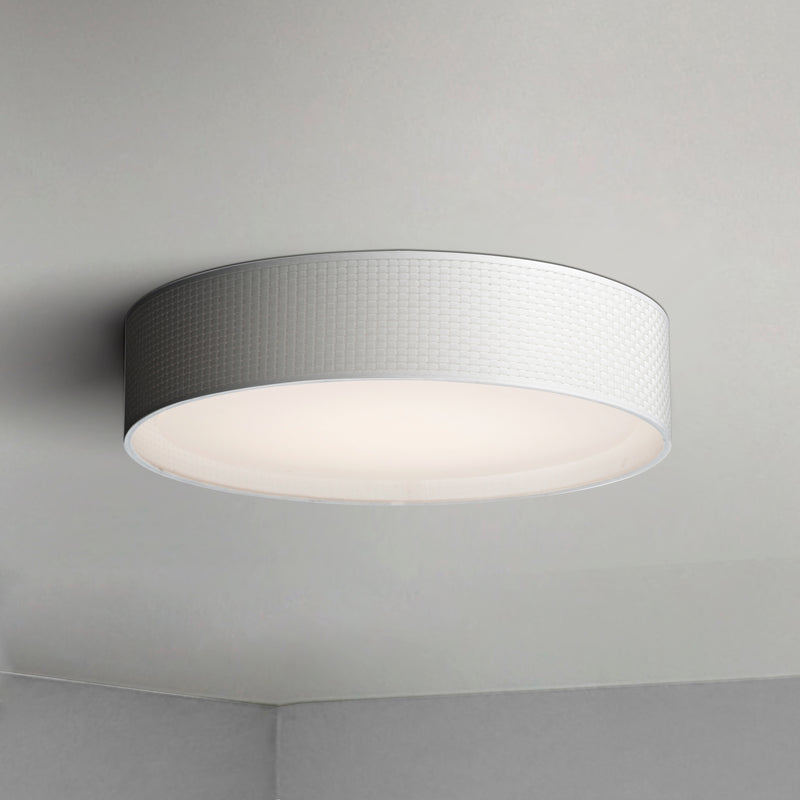 Maxim 10227WW Prime 25" LED Flush Mount | White Weave