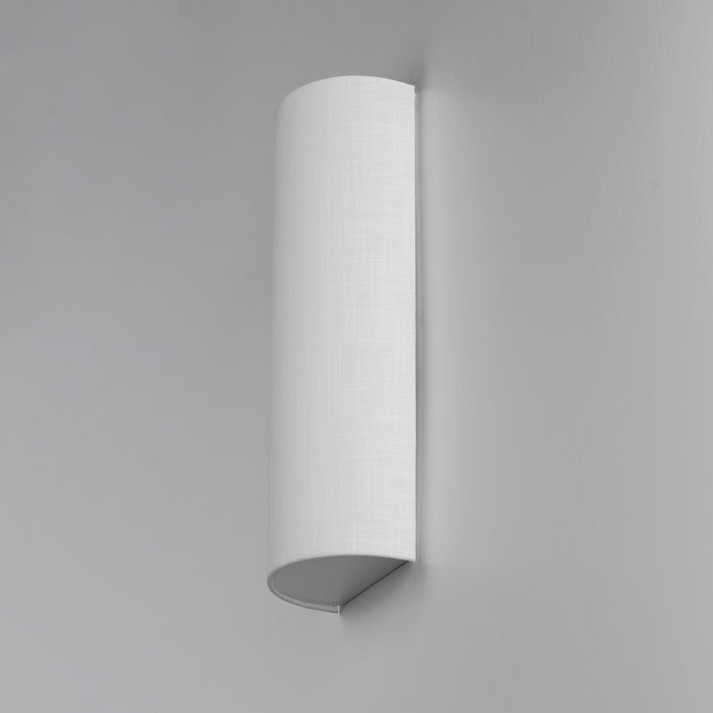 Maxim 10228WL Prime 18" Tall LED Sconce | White Linen