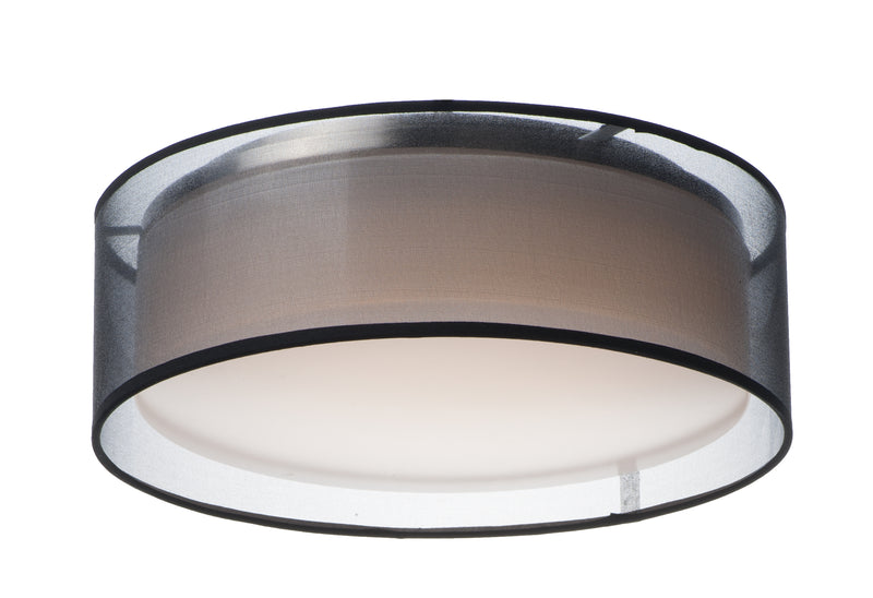 Maxim 10230BO Prime 16" LED Flush Mount 120 277V | Black Organza