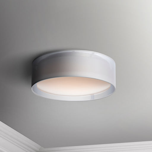 Maxim 10230WO Prime 16" LED Flush Mount 120 277V | White Organza