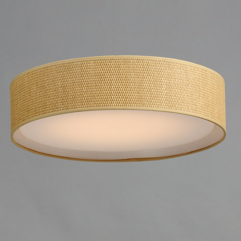 Maxim 10232GC Prime 20" LED Flush Mount 120 277V | Grass Cloth