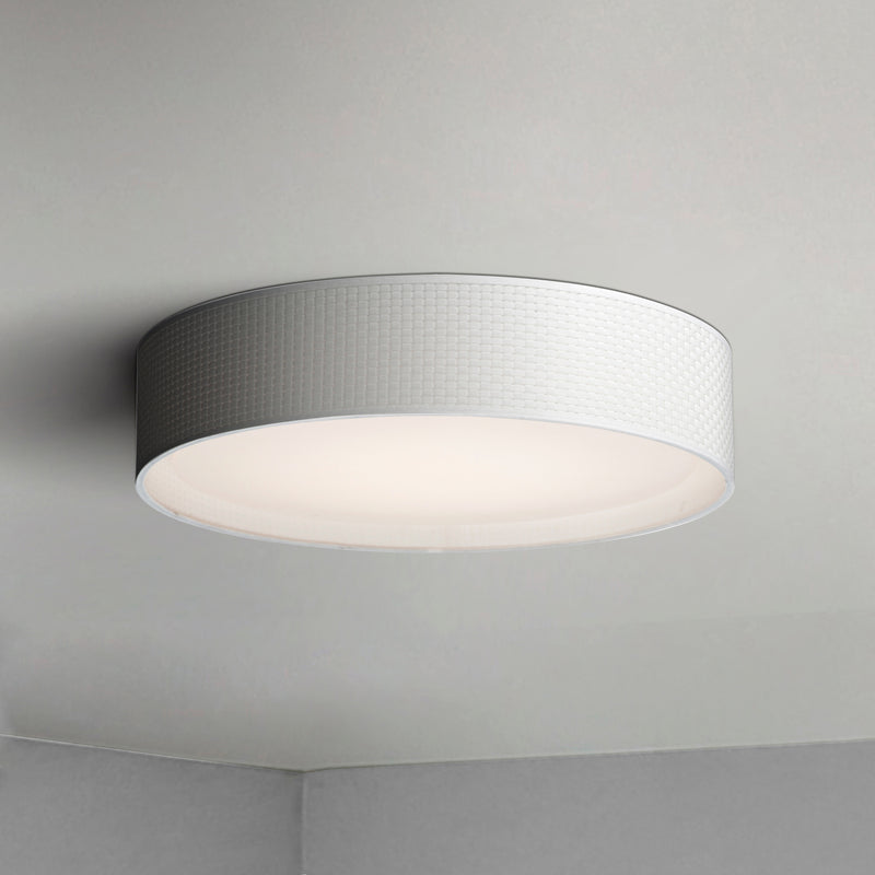 Maxim 10237WW Prime 25" LED Flush Mount 120 277V | White Weave