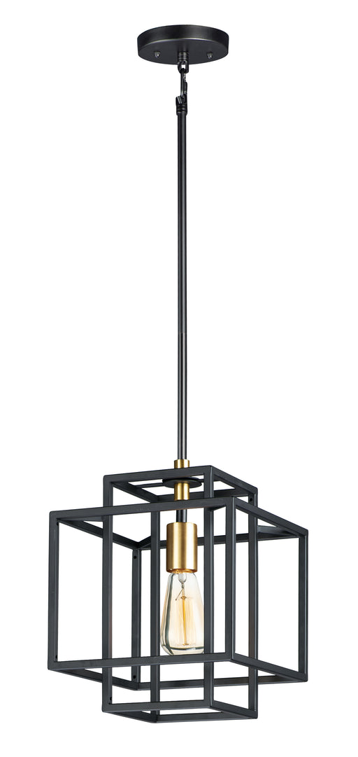 Maxim 10246BKSBR Liner 1 Light Pendant | Black / Satin Brass