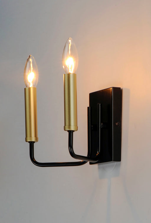 Maxim 10252BKGLD Sullivan 2 Light Bath Vanity | Black / Gold