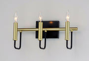 Maxim 10253BKGLD Sullivan 3 Light Bath Vanity | Black / Gold