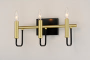 Maxim 10253BKGLD Sullivan 3 Light Bath Vanity | Black / Gold