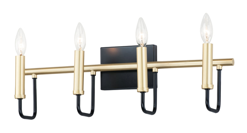 Maxim 10254BKGLD Sullivan 4 Light Bath Vanity | Black / Gold