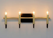 Maxim 10254BKGLD Sullivan 4 Light Bath Vanity | Black / Gold