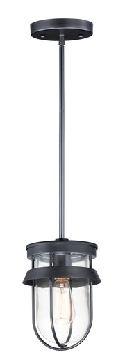 Maxim 10268CLBK Breakwater 1 Light Outdoor Pendant Semi Flush | Black