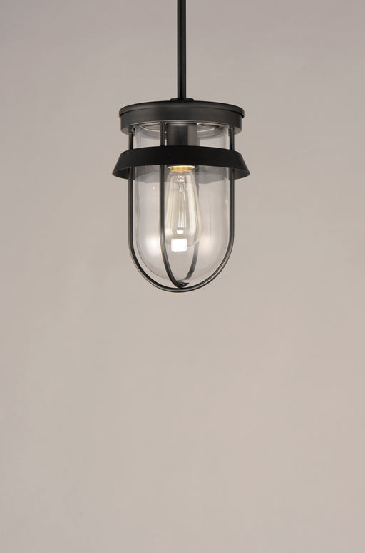 Maxim 10268CLBK Breakwater 1 Light Outdoor Pendant Semi Flush | Black