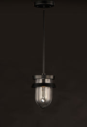 Maxim 10268CLBK Breakwater 1 Light Outdoor Pendant Semi Flush | Black