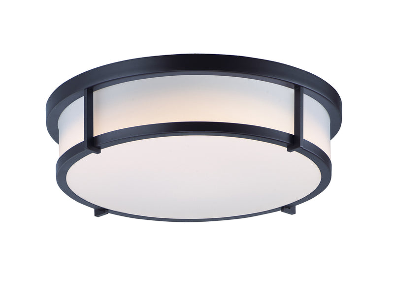 Maxim 10270WTBK Rogue 17" 3 Light Flush Mount | Black
