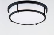 Maxim 10270WTBK Rogue 17" 3 Light Flush Mount | Black